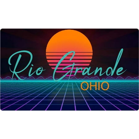 Rio Grande Ohio 4 X 2.25-Inch Fridge Magnet Retro Neon Design