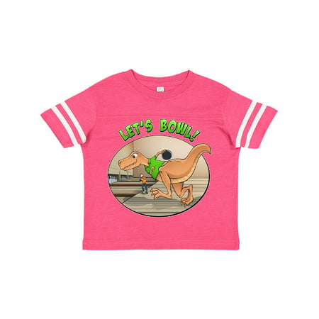 

Inktastic Let s Bowl Tyrannosaurus Rex Dinosaur Gift Toddler Boy or Toddler Girl T-Shirt