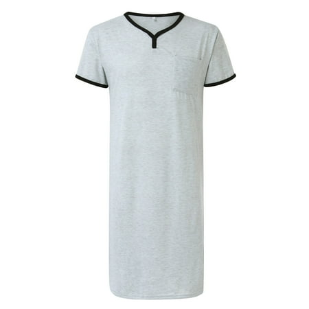 Mens T-shirts Thin Elongated Breathable Nightdress Loose Short Sleeved Skin-friendly Pajamas Tops Blouse
Mens T-shirts Thin Elongated Breathable Nightdress Loose Short Sleeved Skin-friendly Pajamas Tops Blouse