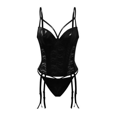 B91xZ Lingerie For Women Women Lingerie Sets 2 Piece Lace Teddy Babydoll Bodysuit Embroidery Satin Lingerie Long for plus Size Women Black Large
B91xZ Lingerie For Women Women Lingerie Sets 2 Piece Lace Teddy Babydoll Bodysuit Embroidery Satin Lingerie Long for plus Size Women Black Large