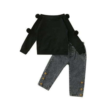 Bagilaanoe 2pcs Toddler Baby Girl Long Pants Set Long Sleeve Sweater Tops + Denim Trousers 1T 2T 3T 4T 5T 6T Kids Casual Fall Outfits
Bagilaanoe 2pcs Toddler Baby Girl Long Pants Set Long Sleeve Sweater Tops + Denim Trousers 1T 2T 3T 4T 5T 6T Kids Casual Fall Outfits