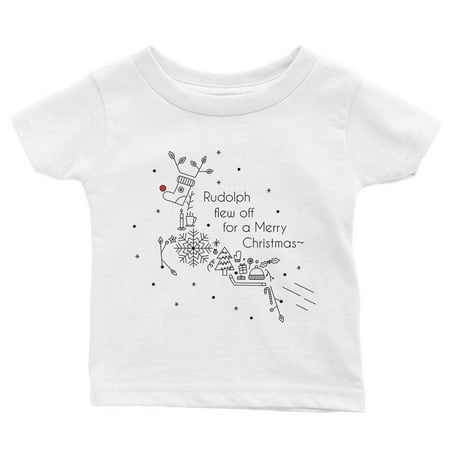 Line Art Rudolph Baby Gift Tee