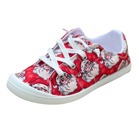 Casual Shoes for Women Ladies Shoes Christmas Print Color Print Casual Shoes Fashion Soft Sole Non Slip Casual Shoes Women Casual Shoes Canvas Red 37
Casual Shoes for Women Ladies Shoes Christmas Print Color Print Casual Shoes Fashion Soft Sole Non Slip Casual Shoes Women Casual Shoes Canvas Red 37