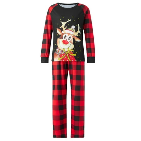 Matching Christmas Family Pajamas Sets Funny Xmas Elk Reindeer Print Pjs Plaid Long Sleeve Tops and Bottom Holiday Sleepwear
Matching Christmas Family Pajamas Sets Funny Xmas Elk Reindeer Print Pjs Plaid Long Sleeve Tops and Bottom Holiday Sleepwear