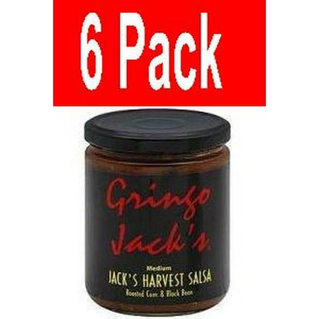 Gringo Jack'S Jack'S Harvest Salsa Medium Roasted Corn & Black Bean 16 OZ (Pack of 6)