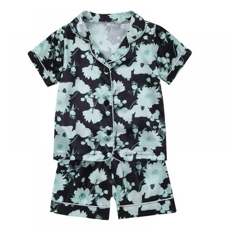 GYRATEDREAM Toddler Bbay Kid Girl Short Sleeve Sleepwear Button Down Satin 2 Piece Pajama Set 1-6 Years
GYRATEDREAM Toddler Bbay Kid Girl Short Sleeve Sleepwear Button Down Satin 2 Piece Pajama Set 1-6 Years
