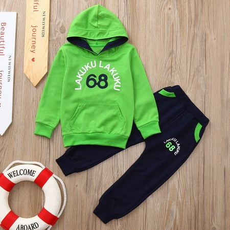 Yubatuo 2PCS Children Kids Long Sleeves Letter Print Hooded Top Clothes+Pants Set OutfitGreen120
Yubatuo 2PCS Children Kids Long Sleeves Letter Print Hooded Top Clothes+Pants Set OutfitGreen120
