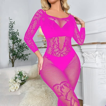 Women Fishnet Jumpsuit Longsleeve Camisole Lingerie Nightgowns Chemise Nightwear Sleepwear
Women Fishnet Jumpsuit Longsleeve Camisole Lingerie Nightgowns Chemise Nightwear Sleepwear