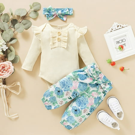 Leutsin Baby Boys Short-Sleeve Bodysuit Toddler Baby Girls Long Sleeve Ruffles Romper Bodysuit+Floral Pants Outfits
Leutsin Baby Boys Short-Sleeve Bodysuit Toddler Baby Girls Long Sleeve Ruffles Romper Bodysuit+Floral Pants Outfits