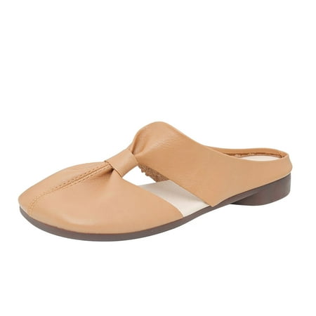 Casual Shoes for Women Ladies Fashion Leather Surface Solid Color Half Slippers Soft Sole Flat Casual Shoes Women Casual Shoes Pu Khaki 40
Casual Shoes for Women Ladies Fashion Leather Surface Solid Color Half Slippers Soft Sole Flat Casual Shoes Women Casual Shoes Pu Khaki 40