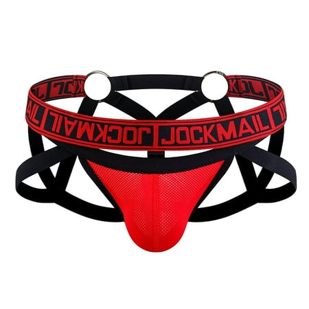 DENGDENG Mens Thongs and G String Jockstrap Sexy Hollow Solid Thong