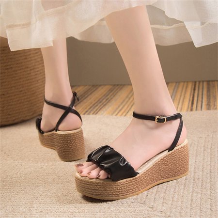 Ykohkofe Fashion Spring And Summer Thick Bottom Wedge Heel Women Sandals Buckle Strap Platform Casual
Ykohkofe Fashion Spring And Summer Thick Bottom Wedge Heel Women Sandals Buckle Strap Platform Casual