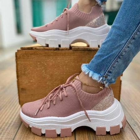 Summer Savings Clearance UMfun Women Slip On Sneakers Lace Up Sneakers Solid Color Casual Blocking Shoes Plus Size Fashion Sports Casual ShoesPink
Summer Savings Clearance UMfun Women Slip On Sneakers Lace Up Sneakers Solid Color Casual Blocking Shoes Plus Size Fashion Sports Casual ShoesPink