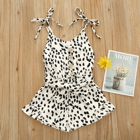 Girls Clothes Toddler Baby Girls Sleeveless Leopard Printed Suspender Romper Jumpsuit 100 
Girls Clothes Toddler Baby Girls Sleeveless Leopard Printed Suspender Romper Jumpsuit 100