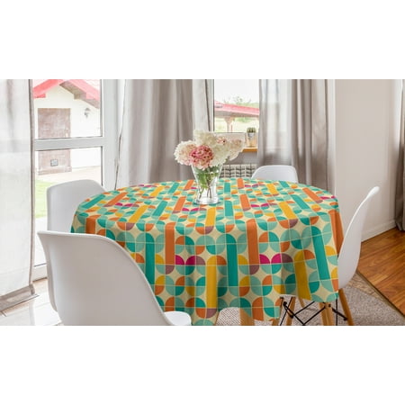Retro Round Tablecloth Pop Art Funky Unusual Geometric Forms Mosaic Style Old Fashioned Graphic Circle Table Cloth Cover for Dining Room Kitchen Decor 60 Multicolor by Ambesonne
Retro Round Tablecloth Pop Art Funky Unusual Geometric Forms Mosaic Style Old Fashioned Graphic Circle Table Cloth Cover for Dining Room Kitchen Decor 60 Multicolor by Ambesonne