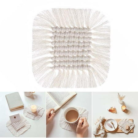 Boho Cotton Cup Coaster Sweat Absorbent Handmade Tassels Rural Table Plate Mat Soft Thick Simple
Boho Cotton Cup Coaster Sweat Absorbent Handmade Tassels Rural Table Plate Mat Soft Thick Simple