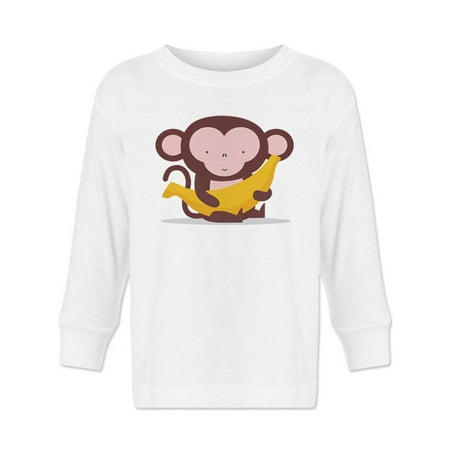 Monkey With Big Banana Long Sleeve Toddler -Image by Shutterstock 5 Toddler