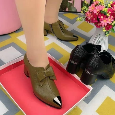Women‘s Bow Tie Decor Pumps Closed Toe & Pointed Toe Slip On Shoes Chunky Heeled Ankle Shoes
Women‘s Bow Tie Decor Pumps Closed Toe & Pointed Toe Slip On Shoes Chunky Heeled Ankle Shoes