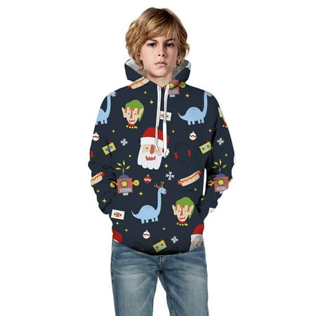 Yoryorlue Little Boys Girls Kids Hooded Unisex Sweatshirt 3D Christmas Dinosaur Printed Pullover Hoodie For Girls Boys With Pocket
Yoryorlue Little Boys Girls Kids Hooded Unisex Sweatshirt 3D Christmas Dinosaur Printed Pullover Hoodie For Girls Boys With Pocket