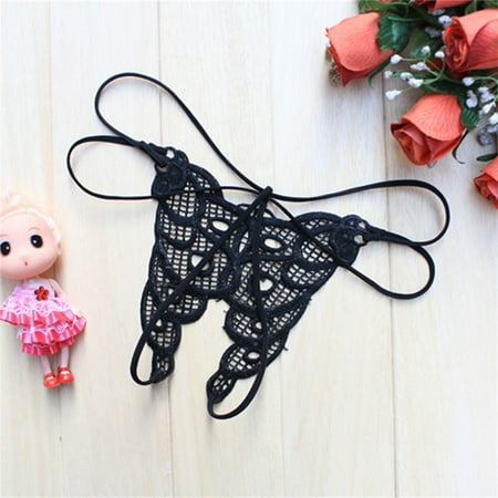 Women Ladies Lace Thong Crotchless G-string T-back Panties V Cheeky Underwear See Through Panties
Women Ladies Lace Thong Crotchless G-string T-back Panties V Cheeky Underwear See Through Panties