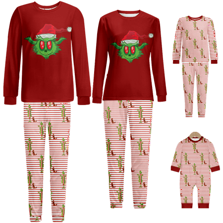 Family Christmas Pajamas Christmas Grinch Print Sizes for Adult-Kids-Baby-Pet 2-Piece Top and Pants Bodysuits Xmas PJS Sleepwear
Family Christmas Pajamas Christmas Grinch Print Sizes for Adult-Kids-Baby-Pet 2-Piece Top and Pants Bodysuits Xmas PJS Sleepwear