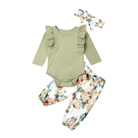 Gwiyeopda Baby Girl s Long Sleeve Ruffle Shoulder Romper Floral Pants with Bowknot Belt with Headband Autumn Outfit
Gwiyeopda Baby Girl s Long Sleeve Ruffle Shoulder Romper Floral Pants with Bowknot Belt with Headband Autumn Outfit