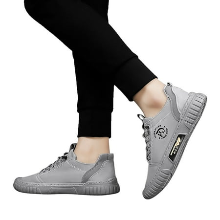 KaLI_store Men Shoes Men s Dress Shoes Casual Dress Shoes for Men Business Shoes for Men Grey