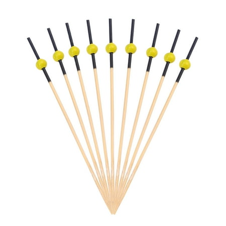 200 Pcs 12 cm Cocktail Picks Creative Handmade Round Beads Appetizer Picks Fruit Toothpicks Party Supplies (Black Stick Yellow Bead)
200 Pcs 12 cm Cocktail Picks Creative Handmade Round Beads Appetizer Picks Fruit Toothpicks Party Supplies (Black Stick Yellow Bead)