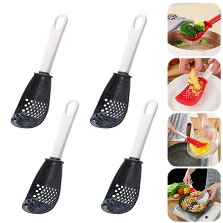 Feildoo Multifunctional Cooking Spoon Slotted Spoon for Cooking Strainer Spoon All in One Garlic Press Grinder Kitchen Spoons for Mashing Draining 4 pcs (Black)
Feildoo Multifunctional Cooking Spoon Slotted Spoon for Cooking Strainer Spoon All in One Garlic Press Grinder Kitchen Spoons for Mashing Draining 4 pcs (Black)