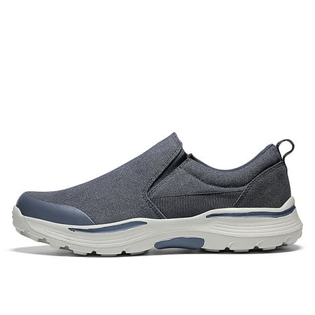 Men‘s Canvas Breathable Slip On Loafer Shoes Walking Sneakers