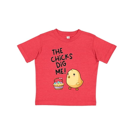 Inktastic The Chicks Dig Me Easter Baby Chick with Basket and Eggs Gift Toddler Boy or Toddler Girl T-Shirt
Inktastic The Chicks Dig Me Easter Baby Chick with Basket and Eggs Gift Toddler Boy or Toddler Girl T-Shirt