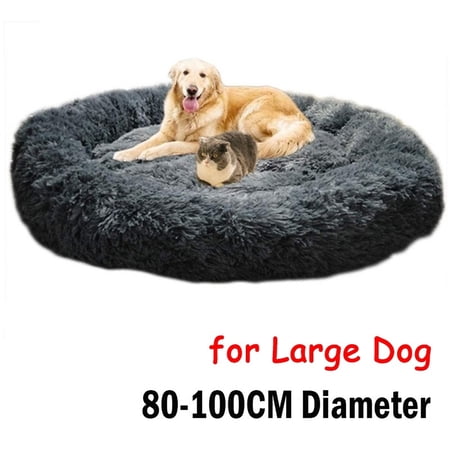 80/100CM Plus Size Large Dog Cat Bed Soft Plush Bed Round Shape Sleeping Bag Kennel Pets Bed