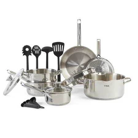 Chunmei Cook & Strain Stainless Steel Cookware Set 14 Piece Set Dishwasher Safe