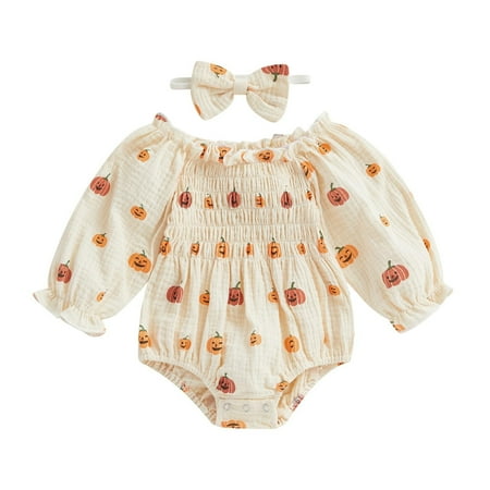 MANHUJI Boys Pajamas Infant Girl Halloween Outfit Cute Pumpkin Romper Long Sleeve Bodysuit First Halloween Outfit with Headband Newborn Footie Pajamas Newborn Outfit Boy (Beige 70)
MANHUJI Boys Pajamas Infant Girl Halloween Outfit Cute Pumpkin Romper Long Sleeve Bodysuit First Halloween Outfit with Headband Newborn Footie Pajamas Newborn Outfit Boy (Beige 70)