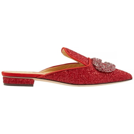 Giannico Ladies Daphne Ruby Red Mules Brand Size 37 ( US Size 7 )