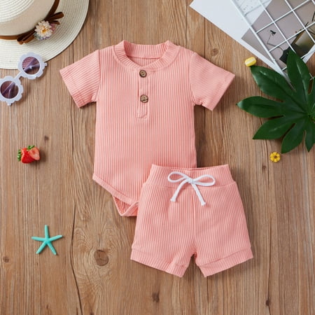 Yubatuo Baby Girls Boys Clothing Set Girls Outfit Bodysuit Romper Soft Plain Baby Set Pink 100
Yubatuo Baby Girls Boys Clothing Set Girls Outfit Bodysuit Romper Soft Plain Baby Set Pink 100