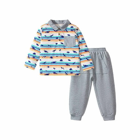 kpmatpey Baby Boys Clothes 2 Piece Fall Outfits Lapel Collared Long Sleeve Tops with Elastic High Waist Pants Sets
kpmatpey Baby Boys Clothes 2 Piece Fall Outfits Lapel Collared Long Sleeve Tops with Elastic High Waist Pants Sets