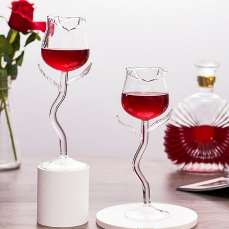 meijuhuga Wine Glass Exquisite Stable Base Transparent Rose Shape Goblet Cup for Home
meijuhuga Wine Glass Exquisite Stable Base Transparent Rose Shape Goblet Cup for Home
