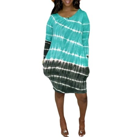 FASHIONWT Women Gradient Striped One-Piece With Pockets Long Sleeve Round Neck Baggy Knee-Length Dress
FASHIONWT Women Gradient Striped One-Piece With Pockets Long Sleeve Round Neck Baggy Knee-Length Dress