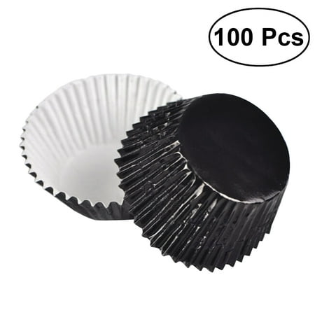 HEMOTON 100pcs Aluminum Thickened Foil Cups Cupcake Liners Mini Cake Muffin Molds Baking Molds (Black)
HEMOTON 100pcs Aluminum Thickened Foil Cups Cupcake Liners Mini Cake Muffin Molds Baking Molds (Black)