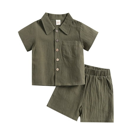 Wallarenear Baby Boy Cotton Linen Solid Color Button Down T-Shirt Tops Elastic Waist Shorts
Wallarenear Baby Boy Cotton Linen Solid Color Button Down T-Shirt Tops Elastic Waist Shorts
