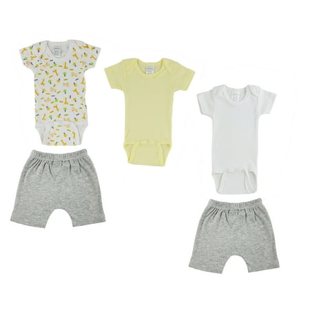 Bambini Mix N Match Short Sleeve Bodysuits & Shorts Outfit Sets 5pc (Baby Boys or Baby Girls Unisex)
Bambini Mix N Match Short Sleeve Bodysuits & Shorts Outfit Sets 5pc (Baby Boys or Baby Girls Unisex)