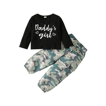 IZhansean Toddler Daddy s Girl Camo Outfits Long Sleeve Crop T-Shirt Tops Pants 2Pcs Spring Fall Outfits Black 2-3 Years
IZhansean Toddler Daddy s Girl Camo Outfits Long Sleeve Crop T-Shirt Tops Pants 2Pcs Spring Fall Outfits Black 2-3 Years