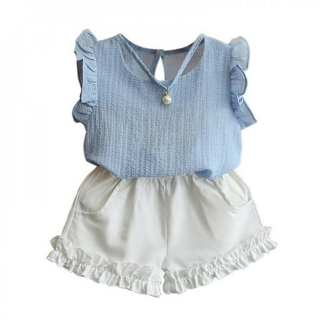 Baby Clothes for Girls Summer Baby Girls Pearl Sleeveless Chiffon Vest Tops+Shorts Suits Casual Outfits Sets
Baby Clothes for Girls Summer Baby Girls Pearl Sleeveless Chiffon Vest Tops+Shorts Suits Casual Outfits Sets