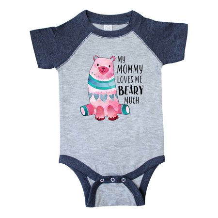 Inktastic My Mommy Loves Me Beary Much with Cute Bear Gift Baby Boy or Baby Girl Bodysuit
