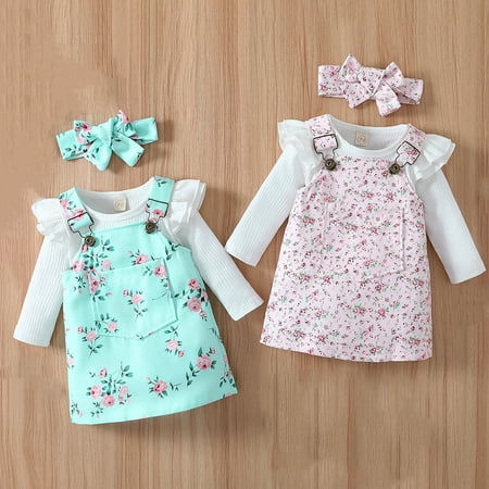 Lovebay 0-18M Newborn Baby Girl Ruffle Long Sleeve Floral Romper Pocket Suspender Skirts Toddler Overalls Dress
Lovebay 0-18M Newborn Baby Girl Ruffle Long Sleeve Floral Romper Pocket Suspender Skirts Toddler Overalls Dress