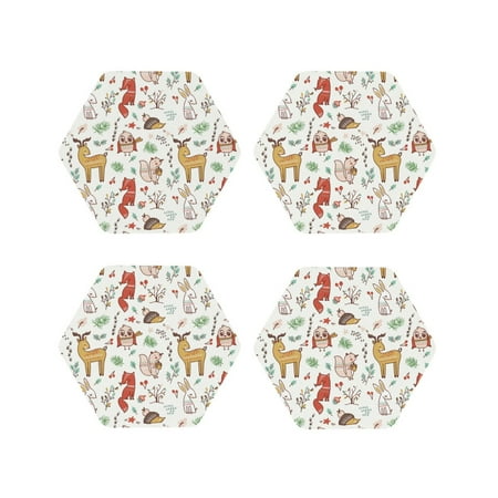 Leather Coasters Set of 4 - Cute little animals Lightweight Non-Slip Drink Coasters for Desk Anti-Scalding Desk Cup Coasters for Office Table Decor Hexagon
Leather Coasters Set of 4 - Cute little animals Lightweight Non-Slip Drink Coasters for Desk Anti-Scalding Desk Cup Coasters for Office Table Decor Hexagon