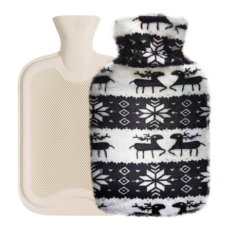 Hot Water Bottle With Cover 2L Bed Bottle With Soft Fleece Cover Bed Bottle Provides Warmth Gift