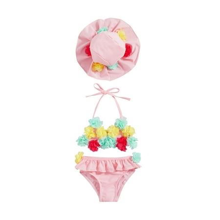 Infant Baby Girls 3Pcs Summer Swimsuits Halter Triangle Tops Ruffle Shorts Sun Hat Bikini Set Flower Bathing Suit (0-24Months)
Infant Baby Girls 3Pcs Summer Swimsuits Halter Triangle Tops Ruffle Shorts Sun Hat Bikini Set Flower Bathing Suit (0-24Months)