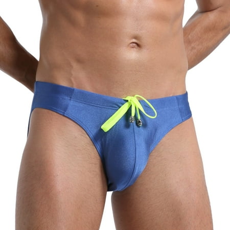 Mishuowoti Men s Casual Drawstring Underwear Solid Breathable Brief Comfortable Underpants